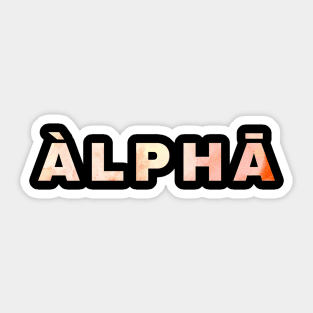 ALPHA Sticker